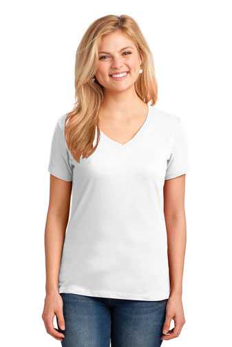Port & Company ®  Ladies Core Cotton V-Neck Tee. LPC54V