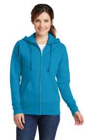 Port & Company ®  Ladies Core Fleece Full-Zip Hooded Sweatshirt. LPC78ZH