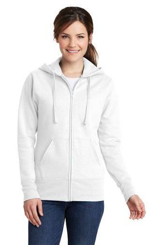 Port & Company ®  Ladies Core Fleece Full-Zip Hooded Sweatshirt. LPC78ZH