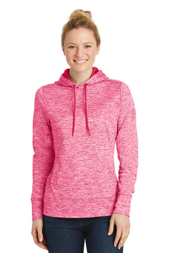 Sport-Tek ®  Ladies PosiCharge ®  Electric Heather Fleece Hooded Pullover. LST225