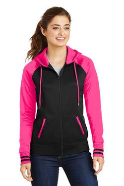 Sport-Tek ® Ladies Sport-Wick ® Varsity Fleece Full-Zip Hooded Jacket. LST236 Sport-Tek ® Ladies Sport-Wick ® Varsity Fleece Full-Zip Hooded Jacket. LST236
