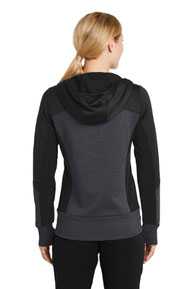 Sport-Tek ®  Ladies Tech Fleece Colorblock Full-Zip Hooded Jacket. LST245