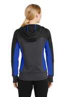 Sport-Tek ®  Ladies Tech Fleece Colorblock Full-Zip Hooded Jacket. LST245