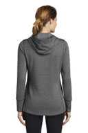 Sport-Tek  ®  Ladies PosiCharge  ®  Tri-Blend Wicking Fleece Hooded Pullover. LST296