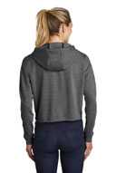 Sport-Tek  ®  Ladies PosiCharge  ®  Tri-Blend Wicking Fleece Crop Hooded Pullover LST298