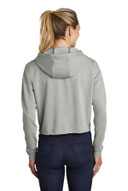 Sport-Tek  ®  Ladies PosiCharge  ®  Tri-Blend Wicking Fleece Crop Hooded Pullover LST298