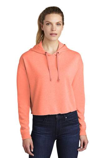 Sport-Tek  ®  Ladies PosiCharge  ®  Tri-Blend Wicking Fleece Crop Hooded Pullover LST298