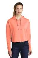 Sport-Tek  ®  Ladies PosiCharge  ®  Tri-Blend Wicking Fleece Crop Hooded Pullover LST298