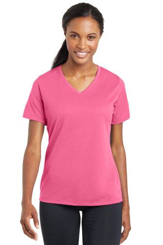 Sport-Tek® T-Shirt - Ladies PosiCharge® RacerMesh® V-Neck Tee LST340