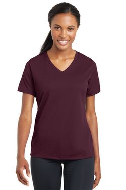 Sport-Tek® T-Shirt - Ladies PosiCharge® RacerMesh® V-Neck Tee LST340 Sport-Tek® T-Shirt - Ladies PosiCharge® RacerMesh® V-Neck Tee LST340