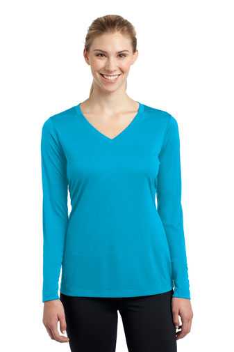 Sport-Tek® T-Shirt - Ladies Long Sleeve PosiCharge® Competitor™ V-Neck Tee LST353LS