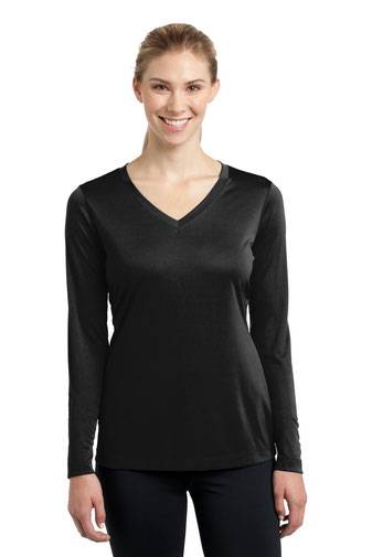 Sport-Tek® T-Shirt - Ladies Long Sleeve PosiCharge® Competitor™ V-Neck Tee LST353LS