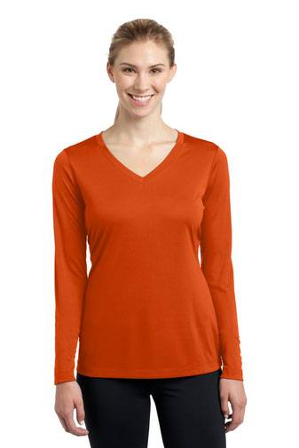 Sport-Tek® T-Shirt - Ladies Long Sleeve PosiCharge® Competitor™ V-Neck Tee LST353LS
