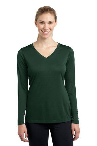 Sport-Tek® T-Shirt - Ladies Long Sleeve PosiCharge® Competitor™ V-Neck Tee LST353LS