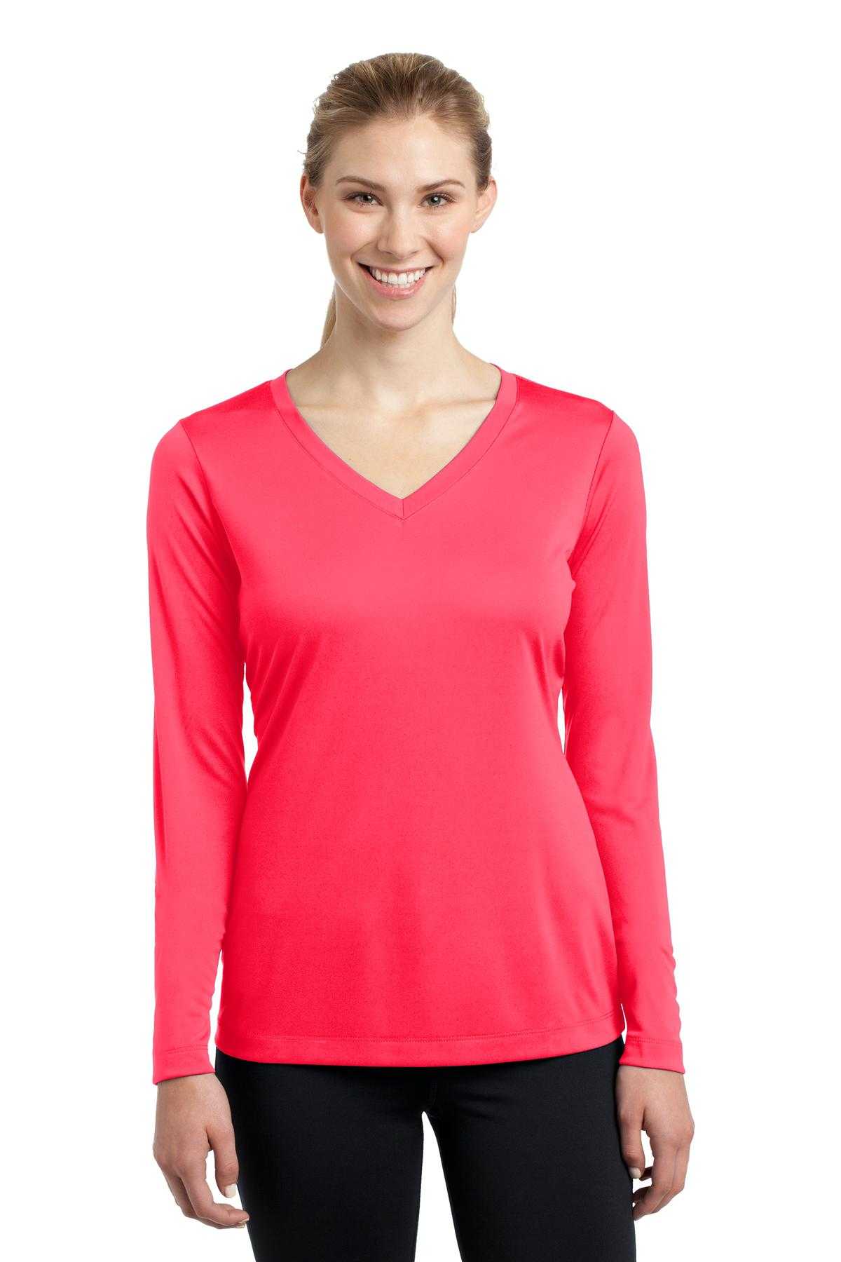 Sport-Tek® T-Shirt - Ladies Long Sleeve PosiCharge® Competitor™ V-Neck Tee LST353LS