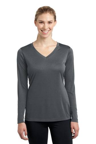 Sport-Tek® T-Shirt - Ladies Long Sleeve PosiCharge® Competitor™ V-Neck Tee LST353LS