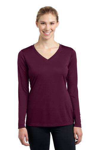Sport-Tek® T-Shirt - Ladies Long Sleeve PosiCharge® Competitor™ V-Neck Tee LST353LS