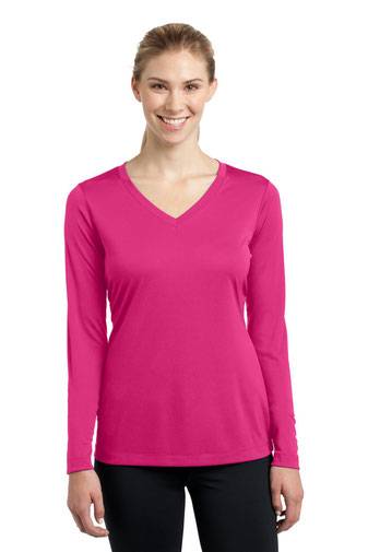 Sport-Tek® T-Shirt - Ladies Long Sleeve PosiCharge® Competitor™ V-Neck Tee LST353LS
