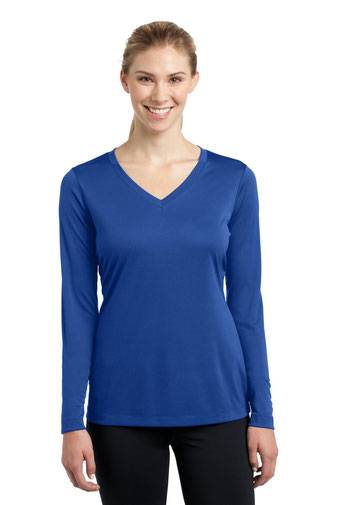 Sport-Tek® T-Shirt - Ladies Long Sleeve PosiCharge® Competitor™ V-Neck Tee LST353LS