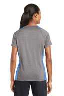 Sport-Tek ®  Ladies Heather Colorblock Contender ™  V-Neck Tee. LST361