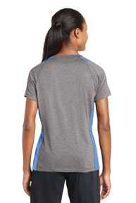 Sport-Tek ®  Ladies Heather Colorblock Contender ™  V-Neck Tee. LST361