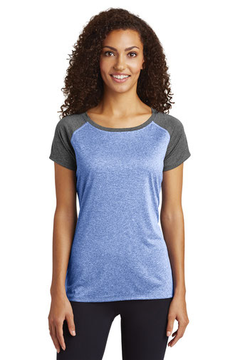 Sport-Tek  &#174;  Ladies Heather-On-Heather Contender  &#153;  Scoop Neck Tee. LST362