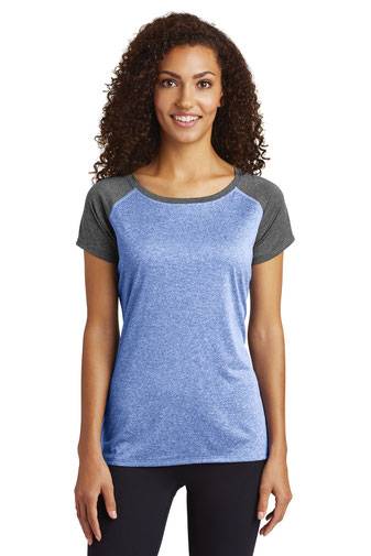 Sport-Tek  ®  Ladies Heather-On-Heather Contender  ™  Scoop Neck Tee. LST362