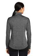 Sport-Tek ®  Ladies PosiCharge ®  Electric Heather Colorblock 1/4-Zip Pullover. LST397