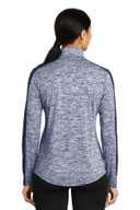 Sport-Tek ®  Ladies PosiCharge ®  Electric Heather Colorblock 1/4-Zip Pullover. LST397