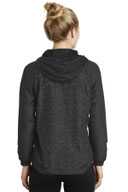 Sport-Tek ®  Ladies Heather Colorblock Raglan Hooded Wind Jacket. LST40