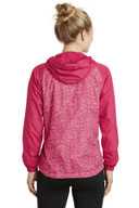 Sport-Tek ®  Ladies Heather Colorblock Raglan Hooded Wind Jacket. LST40