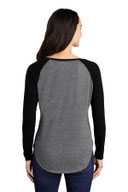 Sport-Tek  ®  Ladies PosiCharge  ®  Long Sleeve Tri-Blend Wicking Scoop Neck Raglan Tee LS