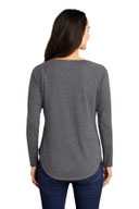 Sport-Tek  ®  Ladies PosiCharge  ®  Long Sleeve Tri-Blend Wicking Scoop Neck Raglan Tee LS
