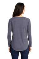Sport-Tek  ®  Ladies PosiCharge  ®  Long Sleeve Tri-Blend Wicking Scoop Neck Raglan Tee LS