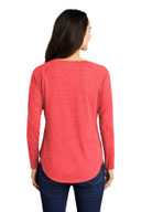 Sport-Tek  ®  Ladies PosiCharge  ®  Long Sleeve Tri-Blend Wicking Scoop Neck Raglan Tee LS