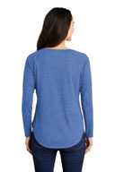 Sport-Tek  ®  Ladies PosiCharge  ®  Long Sleeve Tri-Blend Wicking Scoop Neck Raglan Tee LS