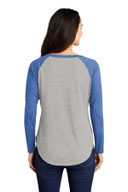 Sport-Tek  ®  Ladies PosiCharge  ®  Long Sleeve Tri-Blend Wicking Scoop Neck Raglan Tee LS