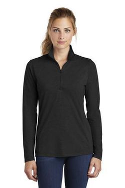 Sport-Tek ® Ladies PosiCharge ® Tri-Blend Wicking 1/4-Zip Pullover. LST407 Sport-Tek ® Ladies PosiCharge ® Tri-Blend Wicking 1/4-Zip Pullover. LST407