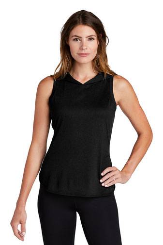 Sport-Tek  ®  Ladies PosiCharge  ®  Tri-Blend Wicking Draft Hoodie Tank. LST410