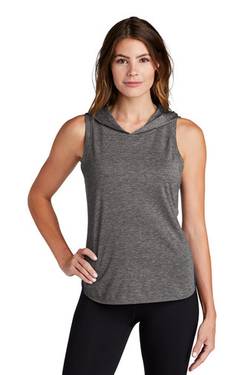 Sport-Tek ® Ladies PosiCharge ® Tri-Blend Wicking Draft Hoodie Tank. LST410 Sport-Tek ® Ladies PosiCharge ® Tri-Blend Wicking Draft Hoodie Tank. LST410