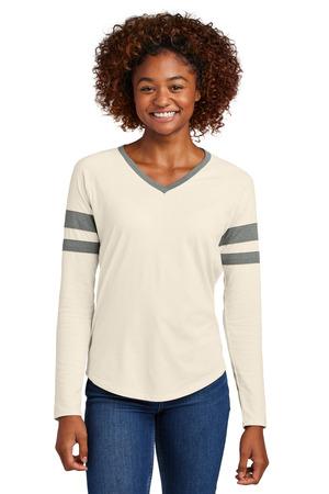 Sport-Tek ®  Ladies Halftime Stripe Long Sleeve V-Neck Tee LST6043