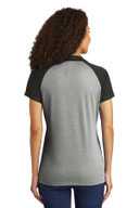 Sport-Tek  ®  Ladies PosiCharge  ®  RacerMesh  ®  Raglan Heather Block Polo. LST641