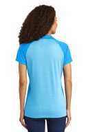 Sport-Tek  ®  Ladies PosiCharge  ®  RacerMesh  ®  Raglan Heather Block Polo. LST641