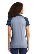 Sport-Tek  ®  Ladies PosiCharge  ®  RacerMesh  ®  Raglan Heather Block Polo. LST641