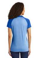 Sport-Tek  ®  Ladies PosiCharge  ®  RacerMesh  ®  Raglan Heather Block Polo. LST641