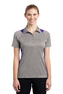 Sport-Tek ® Ladies Heather Colorblock Contender ™ Polo. LST665 Sport-Tek ® Ladies Heather Colorblock Contender ™ Polo. LST665