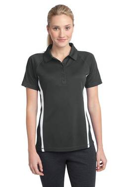 Sport-Tek ® Ladies PosiCharge ® Micro-Mesh Colorblock Polo. LST685 Sport-Tek ® Ladies PosiCharge ® Micro-Mesh Colorblock Polo. LST685
