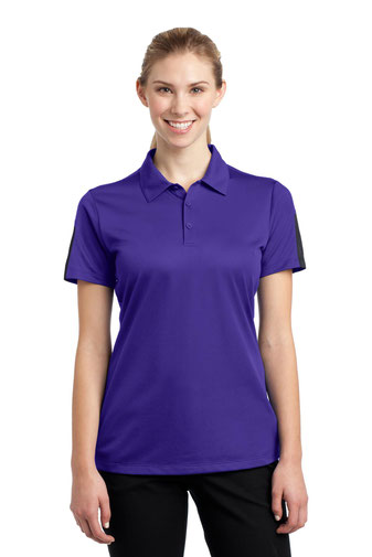 Sport-Tek® Polo - Ladies PosiCharge® Active Textured Colorblock Polo Shirt LST695