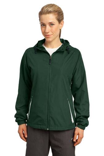 Sport-Tek ®  Ladies Colorblock Hooded Raglan Jacket. LST76