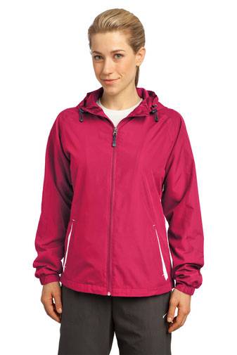 Sport-Tek ®  Ladies Colorblock Hooded Raglan Jacket. LST76